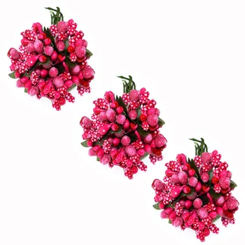 12pcs Rankų darbo mažas stamen dirbtinės gėlės vestuvių vainikas Dovanų dėžutės, Pakavimo scrapbooking netikrą gėlių 9 x 2,5 cm