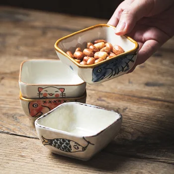 Japoniško stiliaus mielas prieskonių indų, buitinės keramikos, panirimas padažu mažas patiekalą pagardinti actu patiekalas sojos padažu patiekalas, užkandis patiekalas