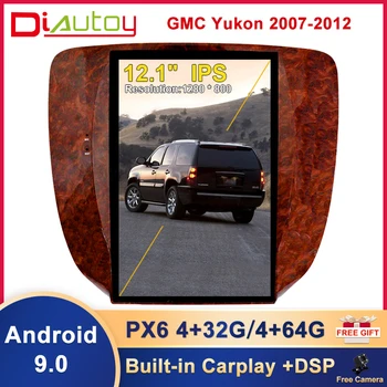 Tesla Stilius Android 9.0 Automobilių GPS Navigacija GMC YUKON 2007-2012 m. 