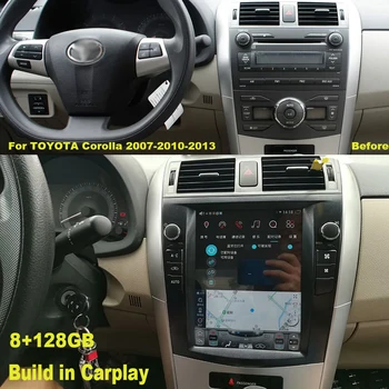 8+128GB Automobilio Radijas Stereo TOYOTA Corolla Verso 2007-2013 M. 